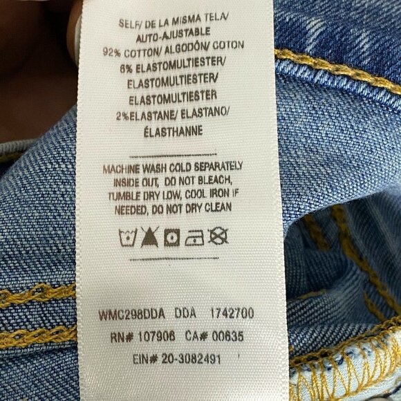 Hudson Womens‎ Nico Mid Rise Blue Denim Comfort Cropped Straight Leg Jeans Sz 25 - Picture 8 of 11